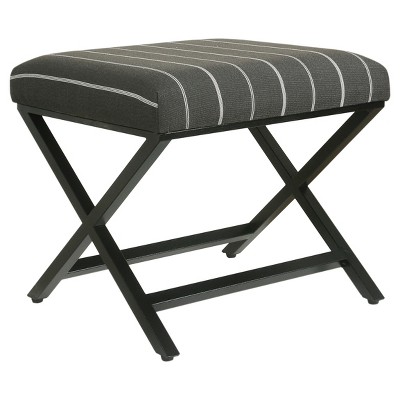 target black metal bench