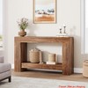 Console Table for Entryway, Wood Farmhouse Console Table for Living Room, 2-Tier Large Sofa Table w/ Storage - 3 of 4