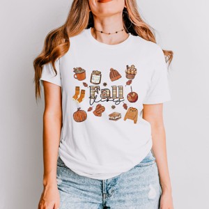 Simply Sage Market Plaid Fall Vibes Collage Short Sleeve Tee - 1 of 4