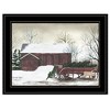 YOOCOZZ Christmas Trendy Decoration, Xmas Wall Decor, "Christmas Wagon" by Billy Jacobs Ready to Hang Holiday Framed Print, Black or White Frame - 2 of 4