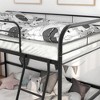 Twin Loft Bed Frame, Sturdy Metal Construction with Strong Slats, 4-Sided Guardrails, Side Ladder, Easy Assembly, No Box Spring Required - 4 of 4