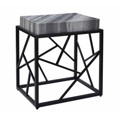 St. Andre Accent Table Gray/Black - Treasure Trove Accents