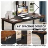 PAGED Large Modern Computer Desk, Heavy Duty Office Desk with Steel Frame & Spacious Desktop for Living Room - 3 of 4