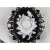 Alilang Vintage Gothic Cameo Rose Brooch Pin with Antique Silvery Tone and Rhinestone Accents - 2 of 4