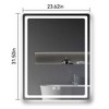 PAGED Stylish Bathroom Mirror, LED Vanity Mirror, Dimmable Anti-Fog Makeup Mirror with Gunmetal Gray Frame for Bathroom - 4 of 4