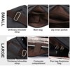 Messenger Bag for Men,Unisex Canvas Shoulder Bag,Classic Vintage Military Messenger Bags for women, satchel Bag,Crossbody Bookbag,Black - 2 of 4