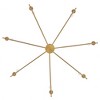 Lark Hux 7 - Light Chandelier in  Lacquered Brass - 4 of 4