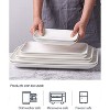 Angel Sar Large Serving Platter Set of 3, 16/14/12 Inch Rectangular White Porcelain Trays, Turkey Platter Set for Christmas, Parties, Dishwasher Safe - 4 of 4