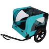 DOMETOUR Pet Bike Trailer for Small/Medium Dogs, Easy Fold, Quick Release Wheels, Non-Slip Floor, Internal Leash Light Blue - 4 of 4