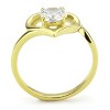 Slickblue Gold Heart Ring for Women, Stainless Steel with Clear CZ, Engagement & Valentine’s Day Style, Sizes 5-9 - 3 of 4