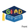 Big Dot of Happiness Elementary Grad - Shaped Fill-In Invitations - Kids Graduation Party Invitation Cards with Envelopes - Set of 12 - 3 of 4