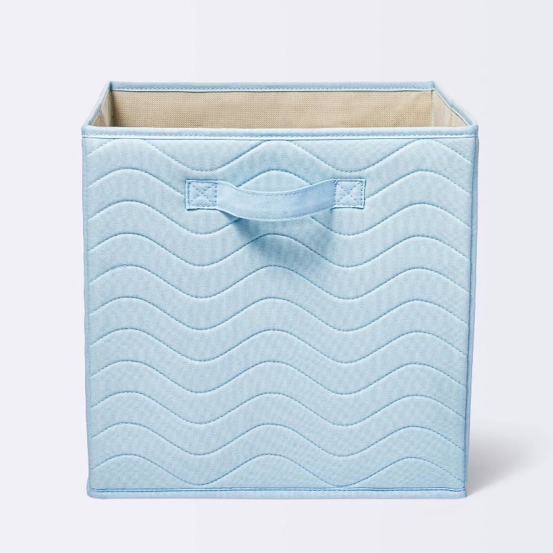 Quilted Fabric Cube Storage Bin - Blue - Cloud Island&#8482;, 1 of 5