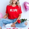 S.W.Smiley Love Cursive - Women's Short Sleeve Graphic T-Shirt - 2 of 4