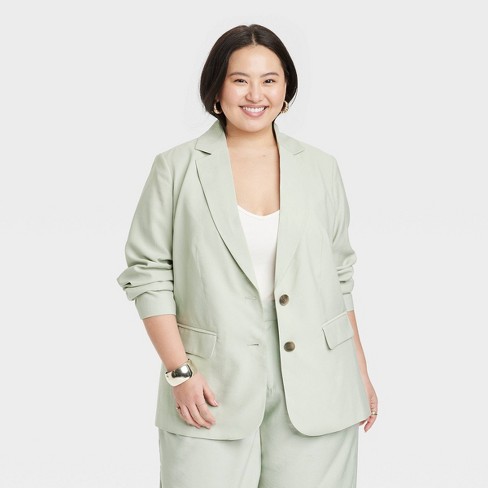 Women's Spring Blazer - A New Day™ Light Green Xxl : Target