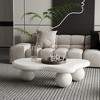 40" MDF Coffee Table with Cloud-Shaped Top and 3 Ball Legs with Child-Safe Rounded Corners and Easy Assembly - 2 of 4