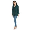 24seven Comfort Apparel Bell Sleeve Flared Open Front Cardigan - 2 of 4