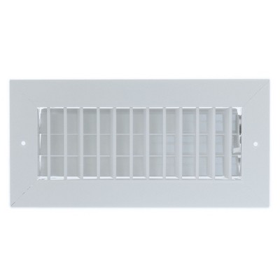 Hart & Cooley Steel Register Vertical Fins, MS Damper, 6 x 6 Inch, White