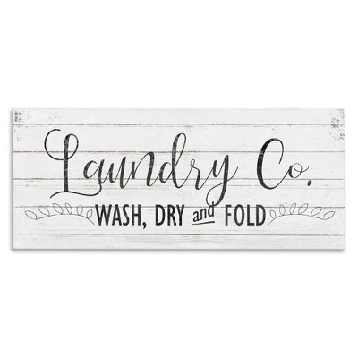 Stupell Industries Laundry Wash Dry & Fold, 24" x 10"