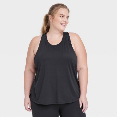 Women's Twist Back Legging Friendly Tank Top - All In Motion™ Black 4x :  Target