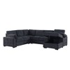 ChicFurnit Sectional Sofas with Pull Out Loveseat and Storage Chaise for Modern Living Room, Dark Gray, 33"*117.5"*34.5" - 2 of 4