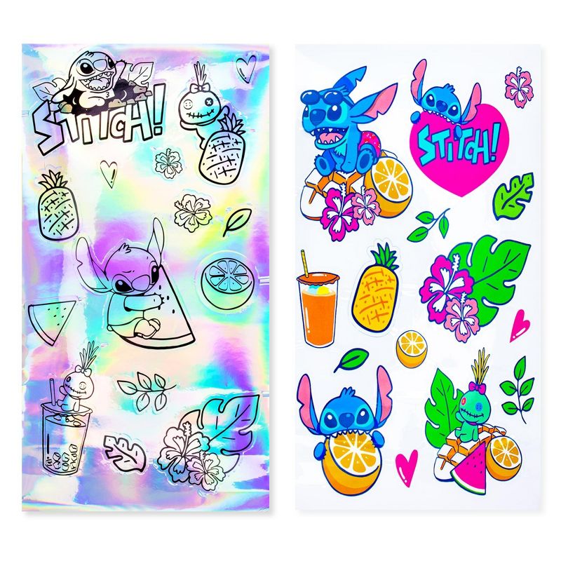 Silver Buffalo Disney Lilo & Stitch Bubble Tea Plastic Water Bottle and Decal Sticker Set, 2 of 7