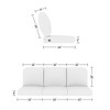 Covers&All Outdoor Seat / Back Cushion Three Seater, Durable Olefin Fabric, 24 in Lx 22 in W x 5 in Thick - 4 of 4
