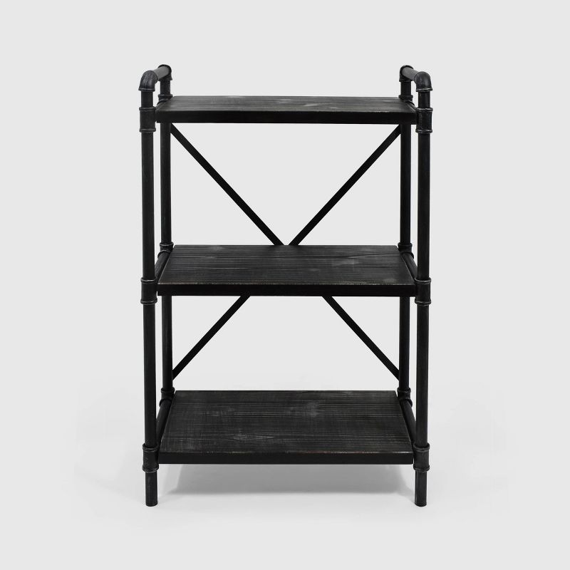 Honeysuckle Industrial Three Shelf Bookcase - Christopher Knight Home, 1 of 7