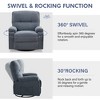 360° Rotating Swivel Rocking Recliner Chair with Soft Cushion & Backrest - 3 of 4