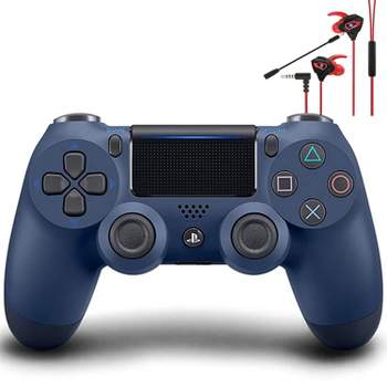 Sony Dual Shock Midnight Blue Gaming Controller For Ps4 + Wired 