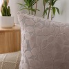 Kate Aurora Red Hook Cut Leaf Embossed Chenille Ultra Plush & Fluffy 18"x 18" Filled Accent Throw Pillow With Removable Zipper Shell/Cover - 4 of 4