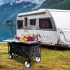 Heavy Duty Portable Folding Wagon and Collapsible Aluminum Alloy Table Combo Utility Outdoor Camping Cart with Universal Anti-slip Wheels - 2 of 4