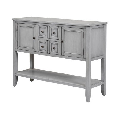 LunaLulinlk Storage Vintage Console Table with Four Small Drawers and Bottom Shelf for Living Rooms, Entrances and Kitchens
