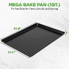 NutriChef Non-Stick Mega Bake Pan with Metallic Coating (NCLGBLK1.5) - 3 of 4