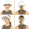 SUN CUBE Women Sun Hat for Outdoor UV Protection, Wide Brim Sun Hat Ponytail, Convertible Zip-Off Beach Hat Visor - 4 of 4