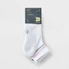 Women's Striped Cushioned 6pk Ankle Socks - All In Motion™ White/Pink 4-10: Arch Support, Knit Fabric - 2 of 3