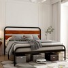Whizmax King/Queen/Full Size Bed Frame, Platform Bed Frame with Wood Headboard, Heavy Duty Metal Slat Support, Noise Free Design Mattress Foundation - 2 of 4
