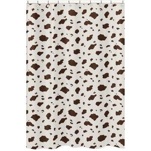Sweet Jojo Designs Gender Neutral Unisex Shower Curtain 72in.x72in. Wild West Cowboy Ivory and Brown - 1 of 4