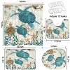 LunaLulinlk Waterproof Fabric Shower Curtain with 12 Hooks and Toilet Rugs - 3 of 4