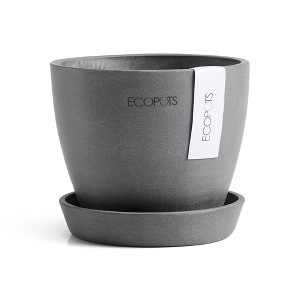 Ecopots Antwerp Mini Durable Modern Round Indoor/Outdoor Recycled-Based Composite Flower Pot Planter - 1 of 4