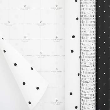 20 sq ft White Snowflakes Silver Gift Wrapping paper