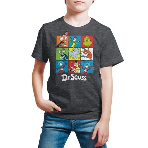 Boys' - Dr. Seuss - Character Grid Short Sleeve Graphic T-Shirt - 1 of 4