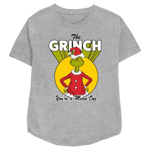 Women's Dr. Seuss Christmas The Grinch You're A Mean One T-shirt ...