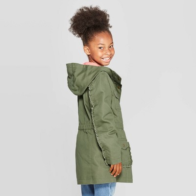 Girls khaki hot sale parka