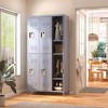 Munora - 72" 6-Door Metal Locker with Locks - Heavy Duty Storage for Office/School/Gym - Grey - 4 of 4