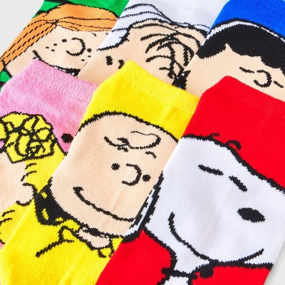 Women&#39;s Peanuts 6pk Low Cut Socks - Assorted Color 4-10