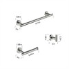 OUTSUPPLY 3-Piece Bathroom Hardware Set, Stainless Steel Towel Bar, Toilet Paper Holder & Robe Hooks - 2 of 4