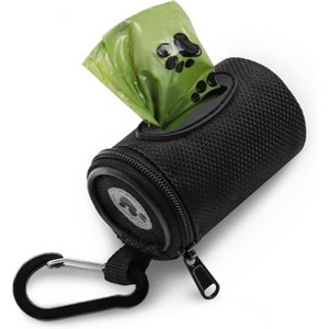 Dog Poop Bag Holder for Leash Doggie Waste Bag Dispenser Puppy Potty Carrier Small Doggy Zipper Pouch - 1 of 4
