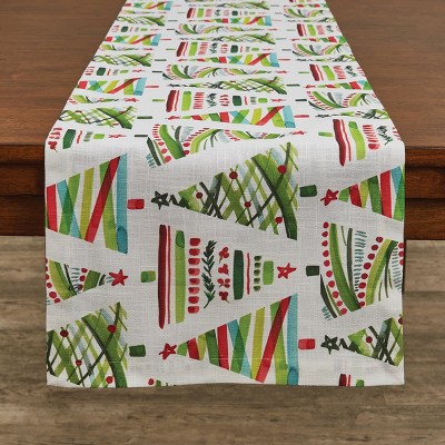 Split P Happy Merry Table Runner - 54''L - Green