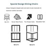 NicBex Modern 7-Piece Dining Table Set with Faux Marble, 55" Semi-Circular Table with 6 Triangular Chairs, Kitchen Table Set for 6 - 3 of 4