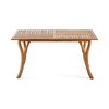 Osparple Outdoor Dining Table,Square/Rectangular Patio Table with Acacia Wood Top for 3-4 Person - 4 of 4